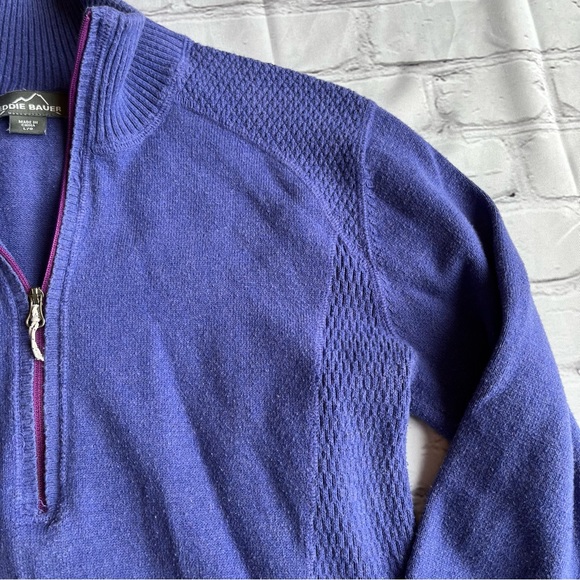 VTG Y2K Eddie Bauer Womens Large Purple Sweater - Picture 6 of 12
